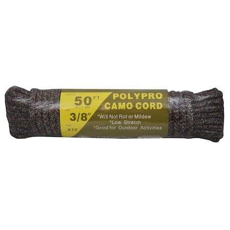 T.W. Evans Cordage Co. 3/8. x 50 ft. Braided Camo Rope 98405